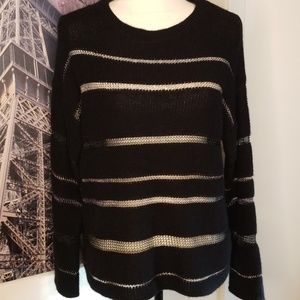 Rails Daphne Milky Way Black Wire Stripe Sweater